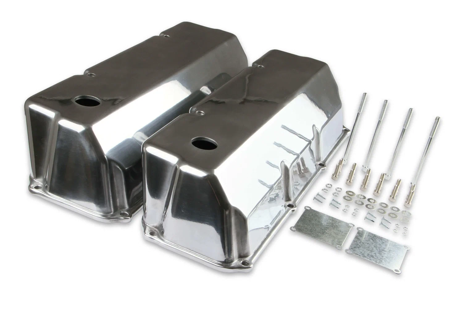 Mr. Gasket Cast Aluminum Tall Valve Covers - Polished - 6890G